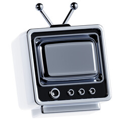 Retro Television Set 3D Render