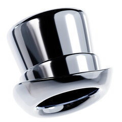 Metallic Silver Top Hat for American Football Fan