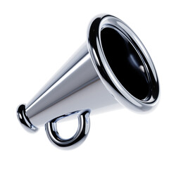 Shiny Chrome Megaphone Illustration