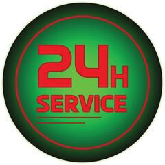 24 Hours Service Icon