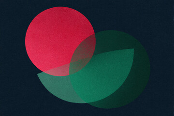 Abstract artwork overlapping on dark background