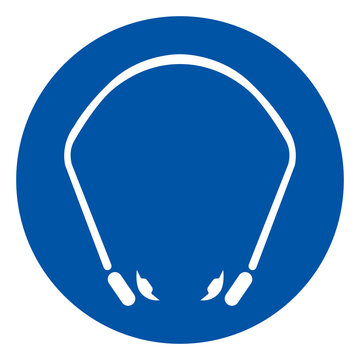 Banded Ear Plug Symbol Sign ,Vector Illustration, Isolate On White Background Label.EPS10