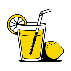 Fresh Lemonade with Lemon Slice
