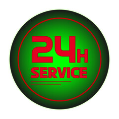 24 Hours Service Icon