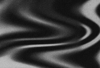 Abstract grayscale textured flowing wavy pattern, artistic monochrome digital artwork with smooth transitions and subtle grainy effect