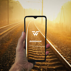 Smartphone in Hand Square Logo Reveal | Mobile App Branding Intro