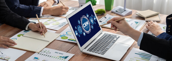Customer relationship management system on brisk computer for CRM business and enterprise