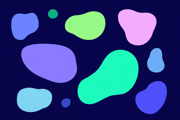 Abstract blob elements irregular overlapping