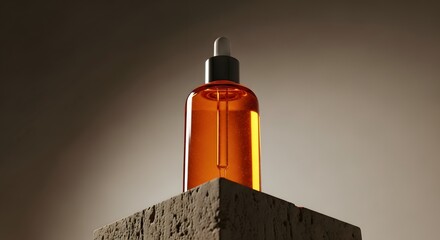 Elegant Amber Dropper Bottle for Skincare and Beauty Products