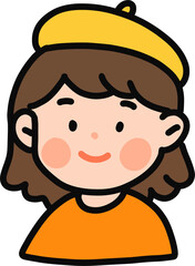 Girl with Yellow Hat Character