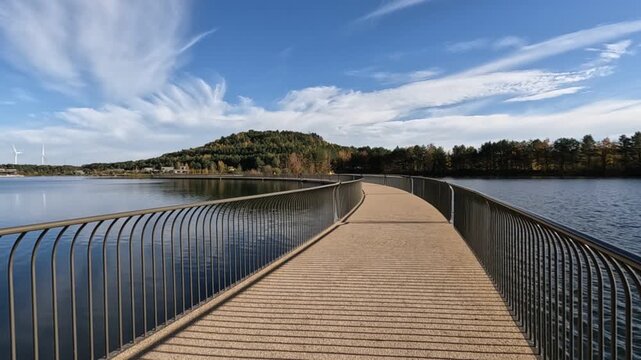 Mijnterrils Br&uuml;cke im Nationalpark Hoge Kempen in Belgien