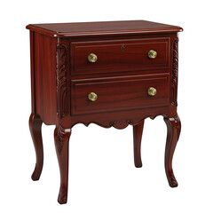 Shop antique mahogany nightstand with drawers bedside table furniture for bedroom storage and decor 100 on transparent background