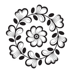Elegant black floral ornament collection,  greeting cards, logos, patterns, and vector art projects.