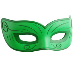 Green Mardi Gras Mask 3D Icon