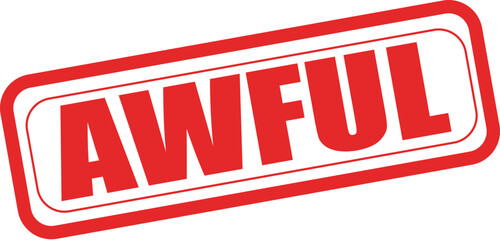 AWFUL red stamp text vector, rubber stamp