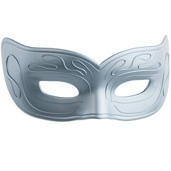 Silver Mardi Gras Mask 3D Icon
