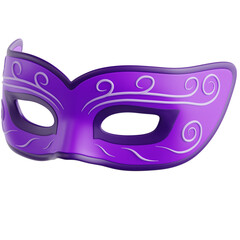 Purple Mardi Gras Mask 3D Icon