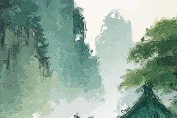 Various oil paintings, flowers, chicks, gourds, bamboo, plum blossoms, lotus leaves, lotus flowers, lake scenery, mountains and waters