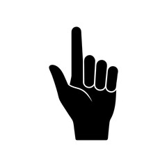 Minimalist Hand Gesture Icon Silhouette Communication Sign Expression Design