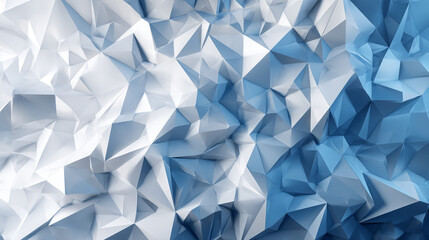 Obraz premium Abstract blue and white polygonal surface with sharp edges design