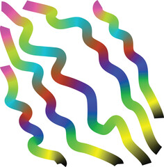 Colorful abstract wavy lines with gradient effect