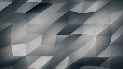 Fototapeta premium Abstract gray polygon background with geometric faceted surface, creating a modern minimal 3D texture