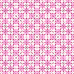 geometric floral pattern in shades of pink and white with abstract flower motifs