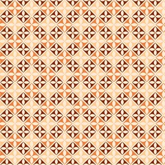repeating geometric tile pattern with floral motif in warm earth tones for textile and background design