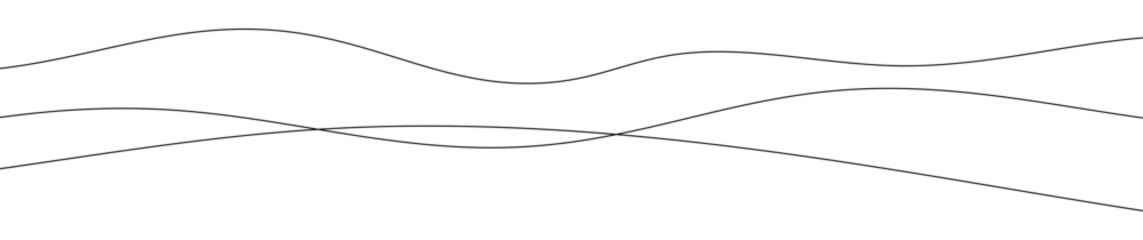 Thin curved wavy lines