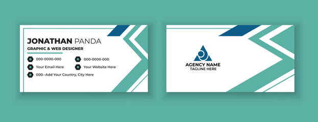 Modern Minimalist Business Card Template with Geometric Design