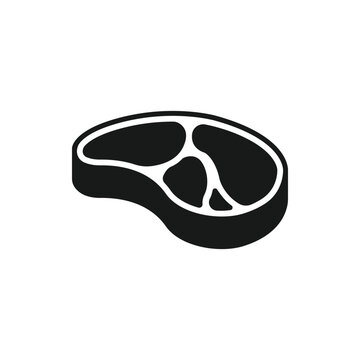 Steak meat icon isolated on white background.