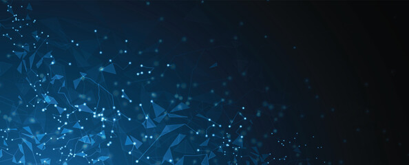 Abstract network technology and science, business background