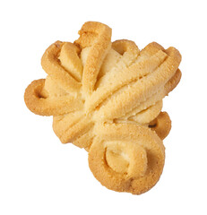 Spritz butter cookie presenting a delicious baked snack or dessert