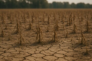 Drought Climate Change Dry Cracked Earth Soil Environment Global Warming Concept