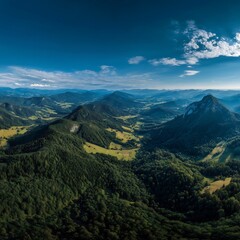 Fototapeta premium drone panorama mountain forest