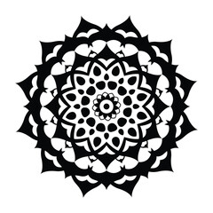 Floral Abstract Mandala Illustration With Customizable Colors