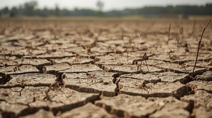 Drought Climate Change Dry Cracked Earth Soil Environment Global Warming Concept