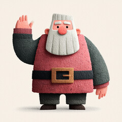 Greeting Cartoon Character: A charming cartoon figure waves hello, with a friendly expression. Capturing the essence of a warm and welcoming gesture.