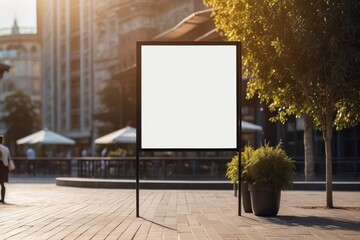 display blank clean screen or signboard mockup for offers or advertisement in public area