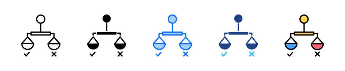 Decision Making Icon Set Multiple Style Collection