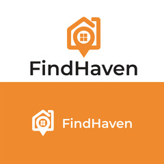 Findhaven Logo Design &ndash; Modern Real Estate and Location Branding Icon