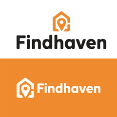 Findhaven Logo Design &ndash; Modern Real Estate and Location Branding Icon