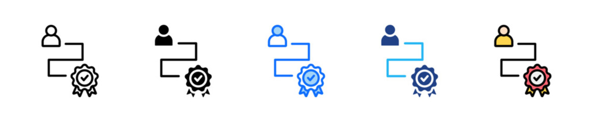 Success Journey Icon Set Multiple Style Collection