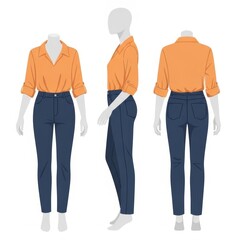 Clothing Display Vector Template