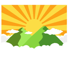 ご来光のイラスト