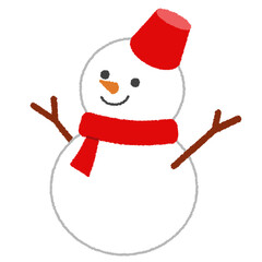 雪だるまのイラスト