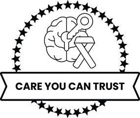 A black and white image of a brain with a key on top of it