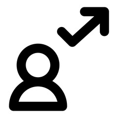 chart user line icon