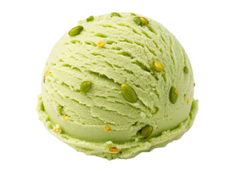 Delicious pistachio ice cream scoop topped with crunchy nuts emphasizing dessert perfection