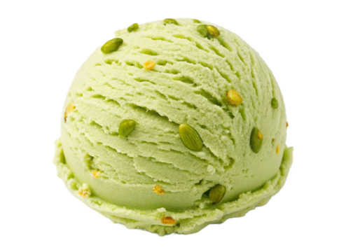 Delicious pistachio ice cream scoop topped with crunchy nuts emphasizing dessert perfection